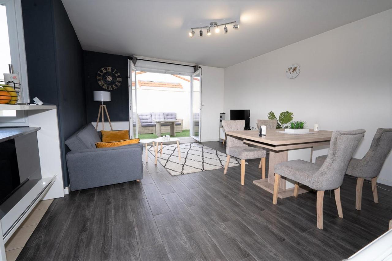 T3-Rare-2 Chambres-Parking Gratuit-2 Terrasses-Netflix-Proche Paris-La Defense Argenteuil Kültér fotó